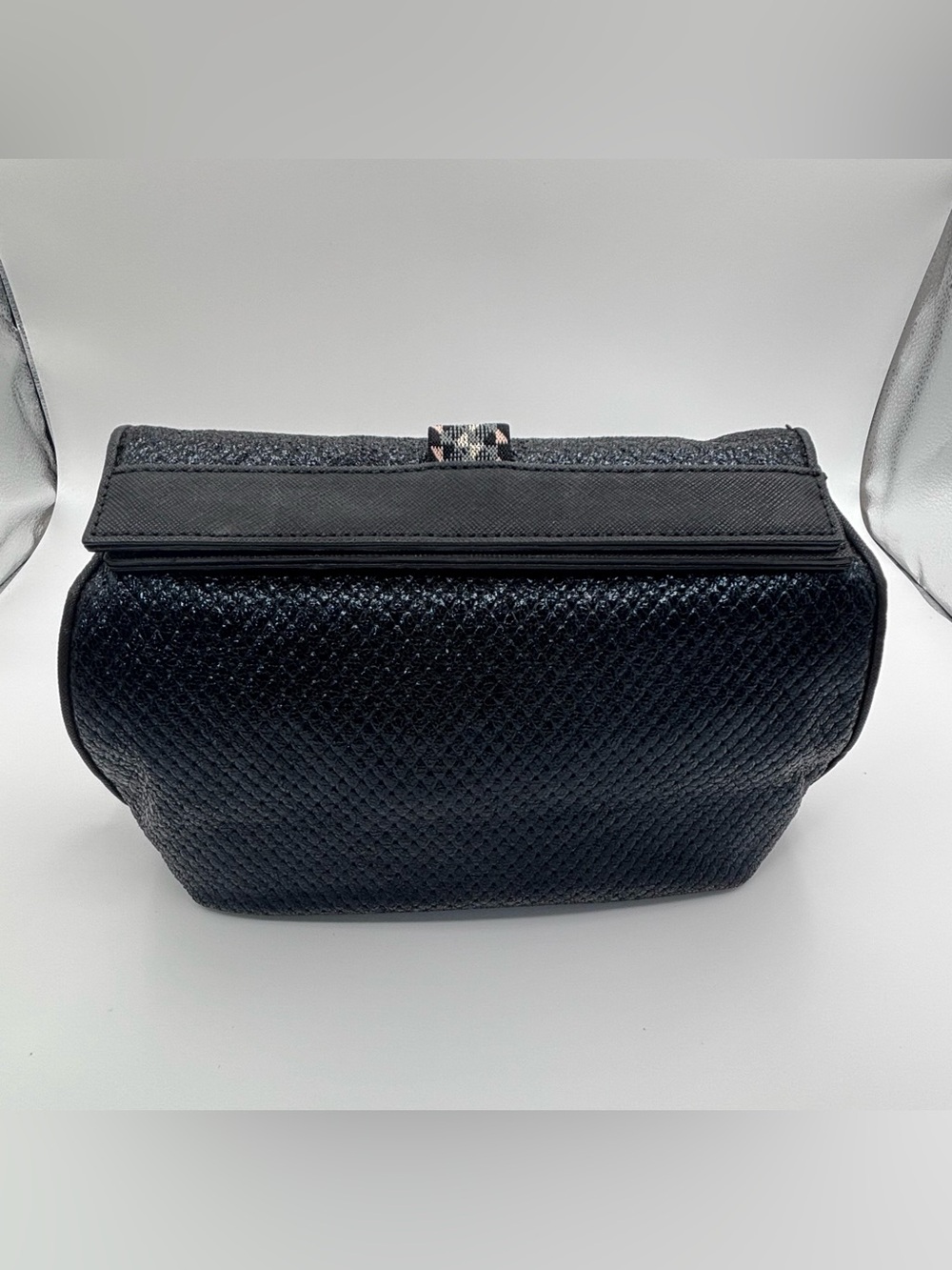 Henry Charles Michele Black | Large Deluxe Cosmetic Clutch | Retail $166